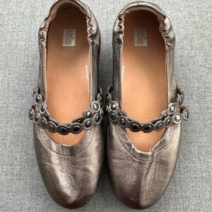 Fitflop Metallic Flats with Decorative Strap